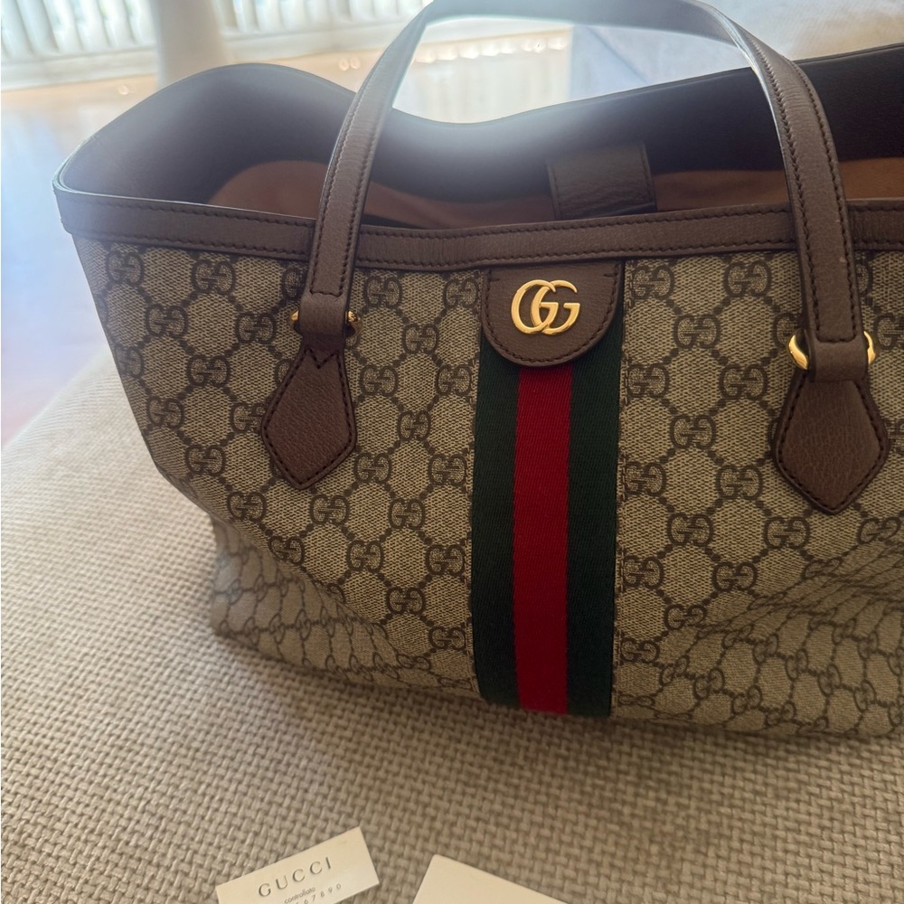 Gucci Beige and Brown Tote Bag